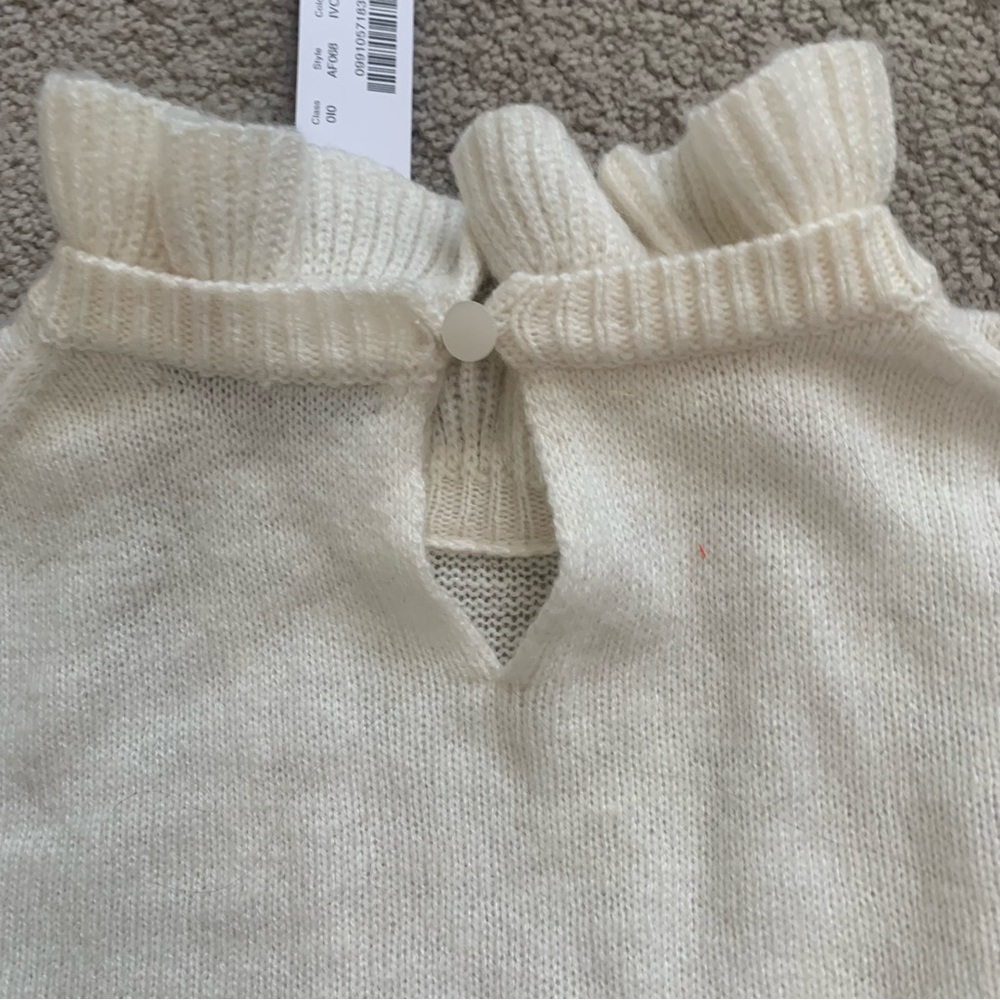 J.Crew Ruffle Neck Detail Wool Blend Sweater - Picture 7 of 8